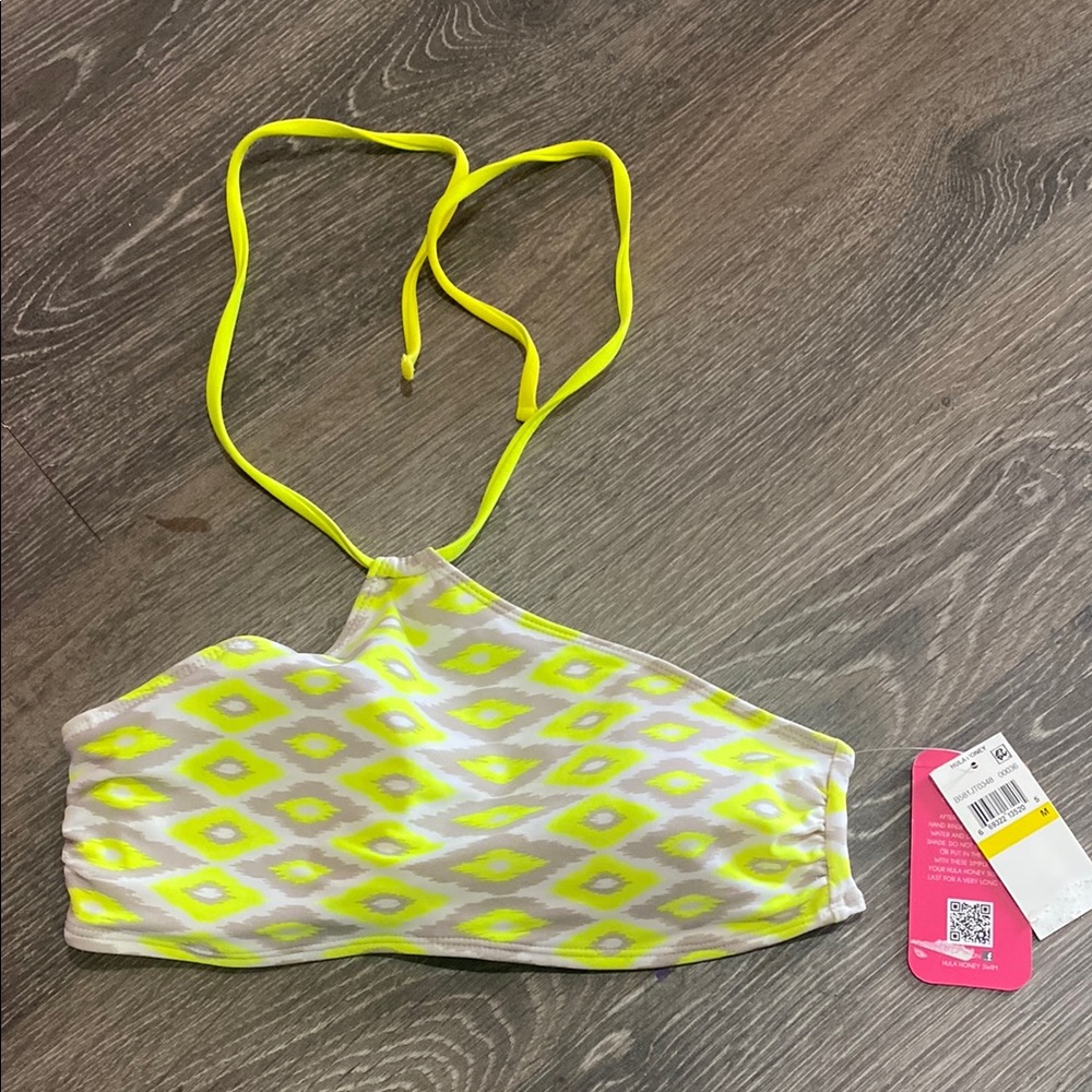 Hula Honey Halter Style Tankini Bikini Swimsuit Top Separates Medium New 4/25